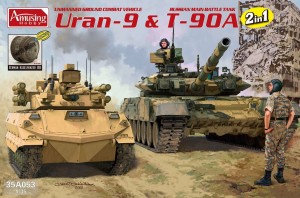 <font color=blue>1/35 Unmanned Combat Vehicle Uran-9 & T-90A (2in1) 1 set left</font>