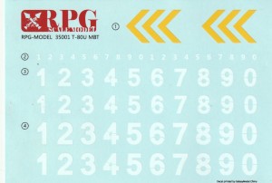 <font color=blue>1/35 RPG Russian MBT T-80U Decal, including Korean Army Marks 35% Sale</font>