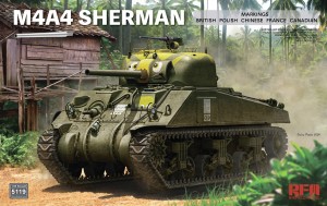  <font color=blue>1/35 US M4A4 Sherman with Workable Tracks,Metal Barrel</font>  