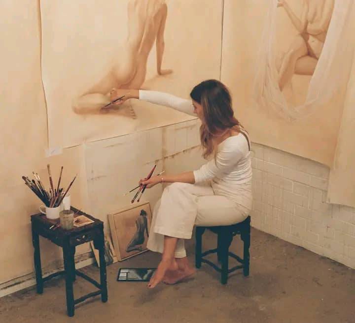 Artwork:  Charcoal painting & pencil drawing w/wooden Frame :  Draw the picture as the customer wants