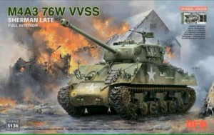 <font color=blue>1/35 M4A3 Sherman 76W VVSS Late w/Full Interior</font>  