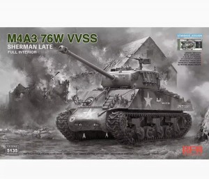 <font color=blue>1/35 M4A3 Sherman 76W VVSS Late Standard Version w/Full Interior</font>  
