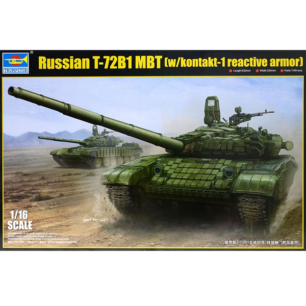 1/16 Russian T-72B/B1 MBT w/Kontakt-1 Reactive Armor :TRU00925