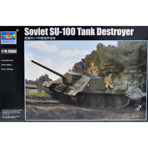 1/16 Soviet SU-100 Tank Destroyer w/Interior :TRU00915