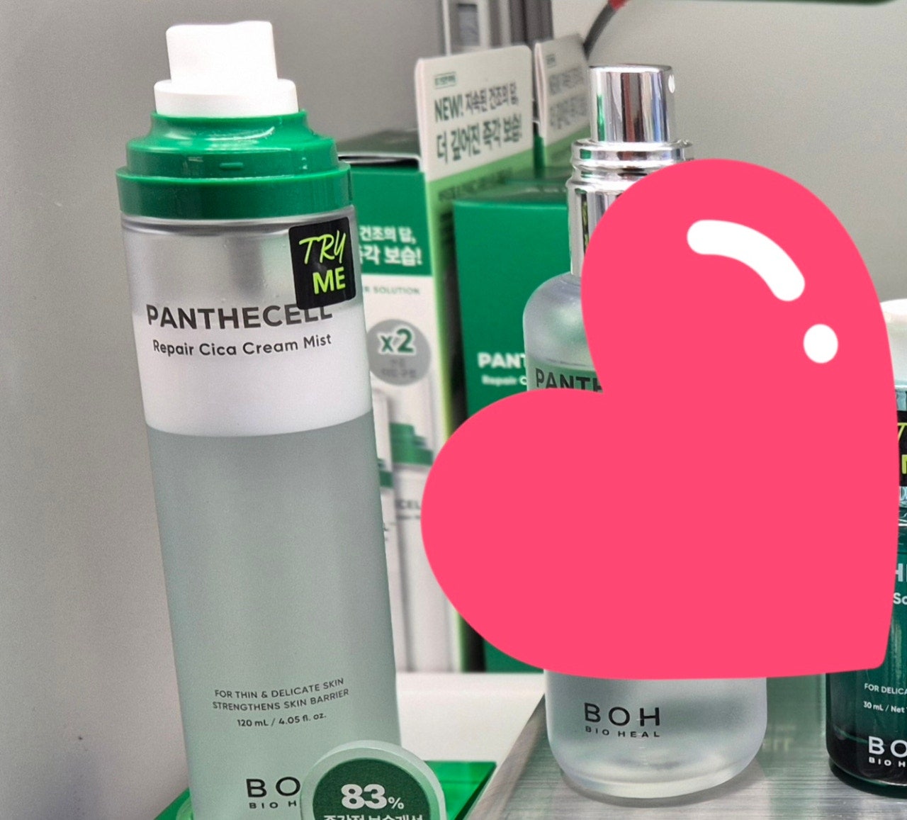 Bio Heal BOH Panthecell Repair Cica Cream Mist for Thin & Delicate Skin Strengthens Skin Barrier 120ml, Slow Aging, For Skin Care