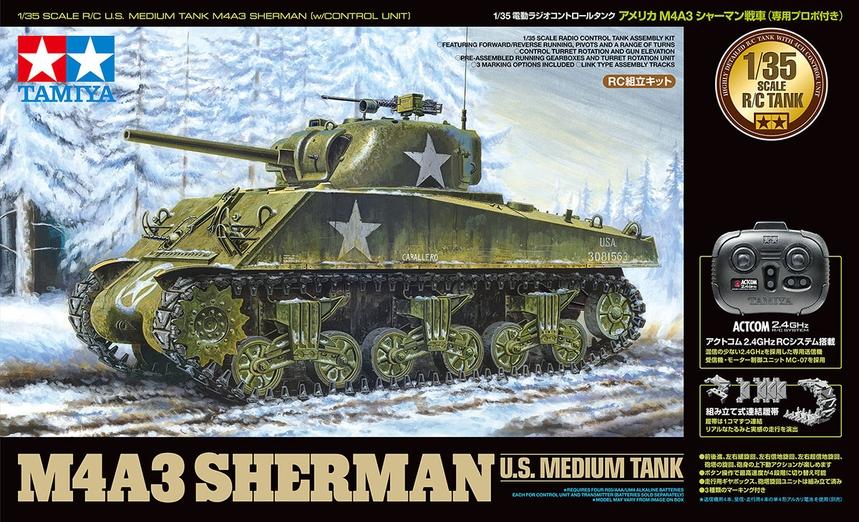 1/35 M4A3 Sherman U.S.Medium Tank w/RC Unit :TA48217