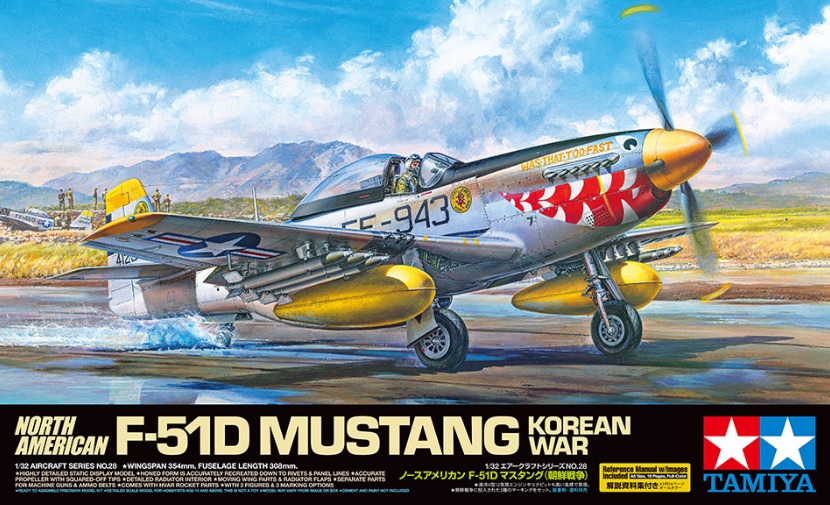 <font color=blue>1/32 F-51D Mustang Korean War :TA60328