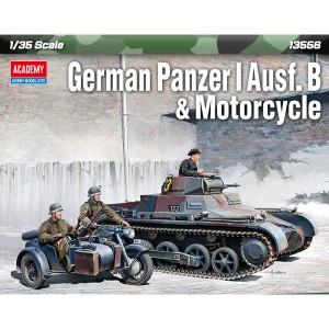 <font color=blue>1/35 Panzer I Ausf.B & Motor Cycle w/ 3 Figures  : Two Kits For Opening Promotion Between Jan.20 and Feb.11th