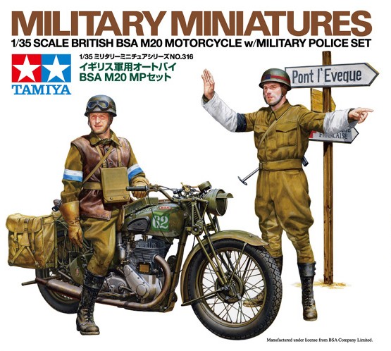 1/35 WWII British BSA M20 Motorcycle w/MP Set :TA35316