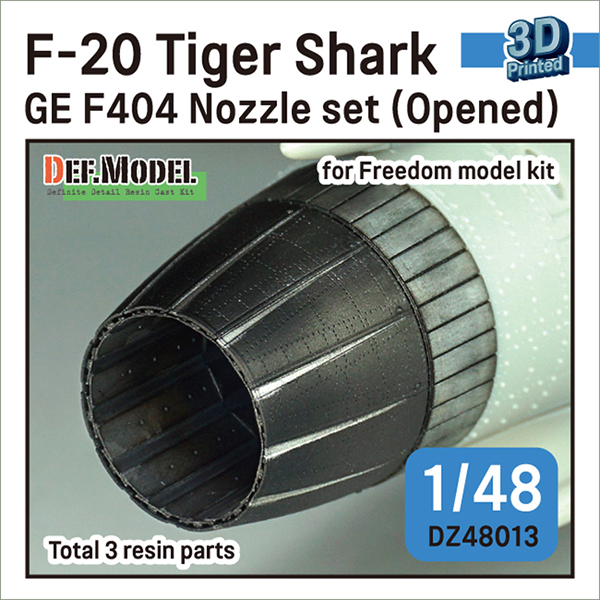 1/48 F-20 Tiger Shark GE F404 Nozzle Set (Opened)