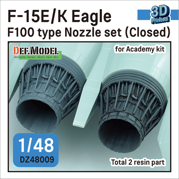 1/48 F-15E/K Eagle F100 Type Nozzle Set (Closed) For Academy Kit