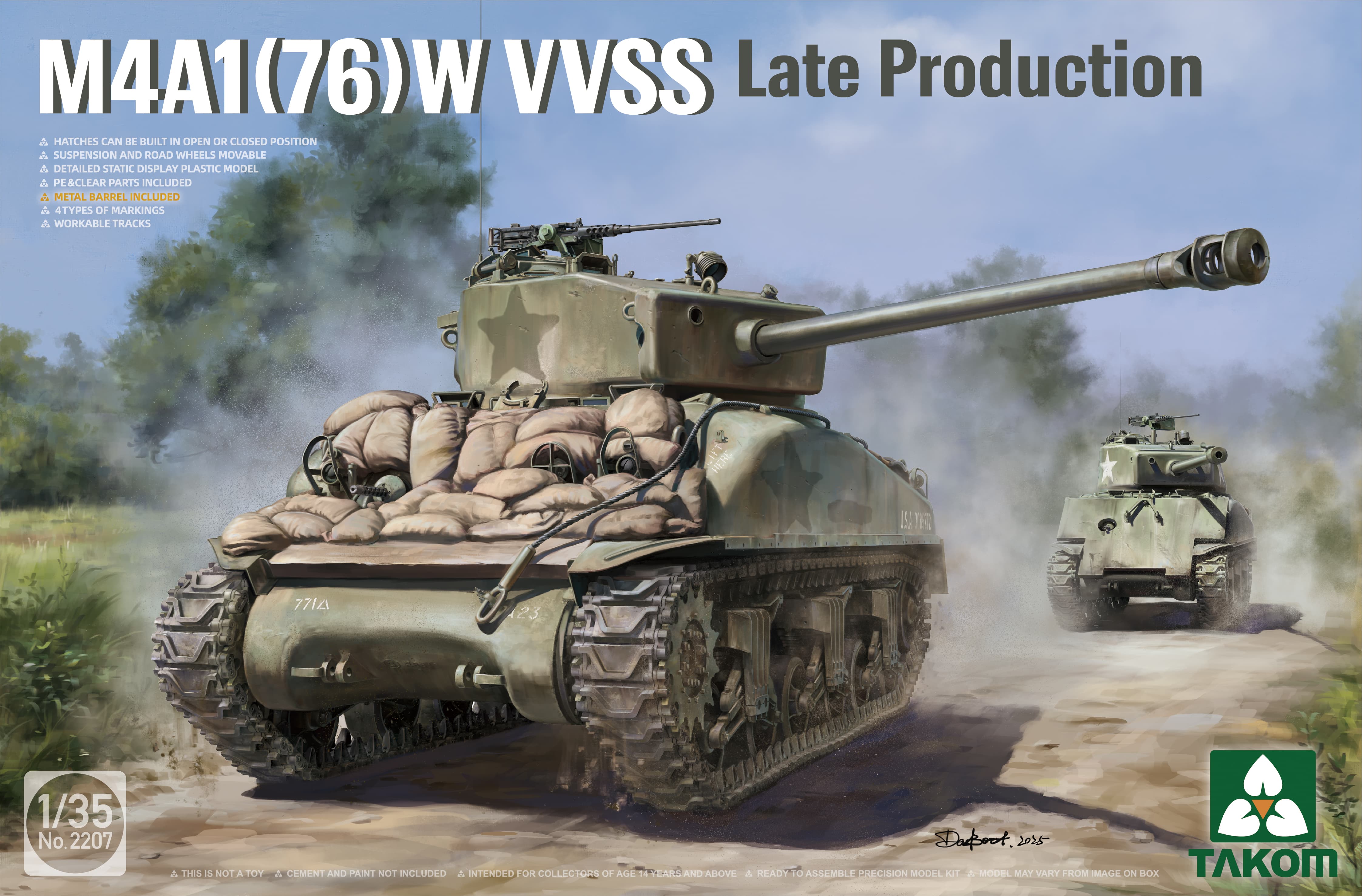 <font color=blue> 1/35 M4A1(76)w VVSS Late Production