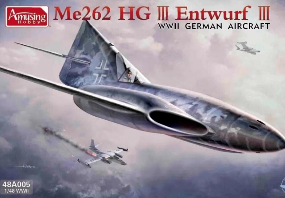<font color=blue>1/48 ME262 HG III Entwurf III, Free Shipping By Air
