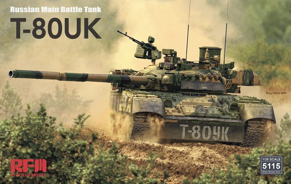 <font color=blue>1/35 Russian MBT T-80UK  w/Workable Track, Free Shipping By Air