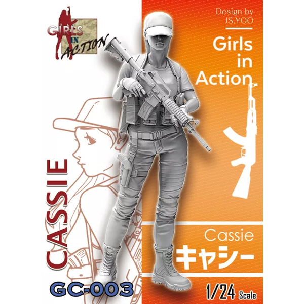 1/24  Girls in Action , Cassie , Resin Figure