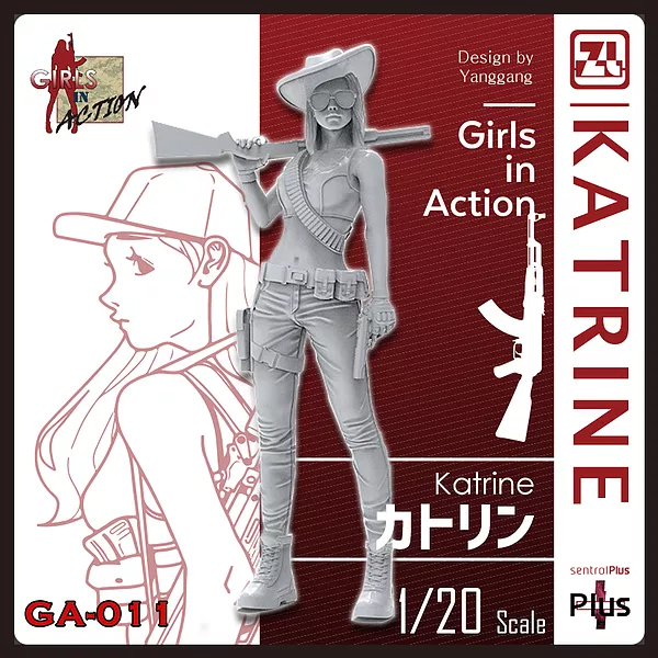 1/24  Girls in Action , Katrine , Resin Figure