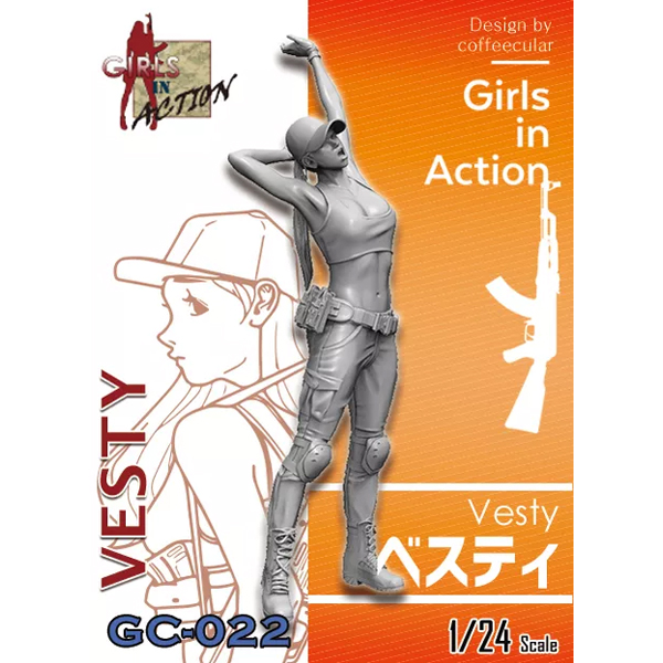 1/24  Girls in Action , Vesty , Resin Figure
