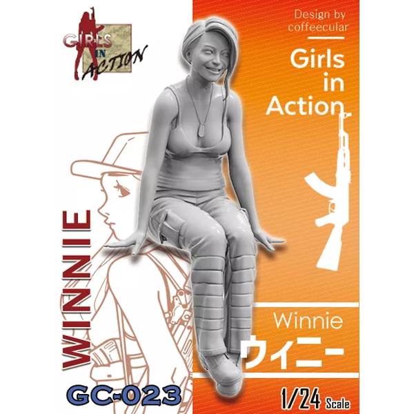 1/24  Girls in Action , Winnie , Resin Figure