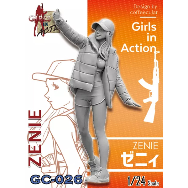 1/24  Girls in Action , Zenie , Resin Figure