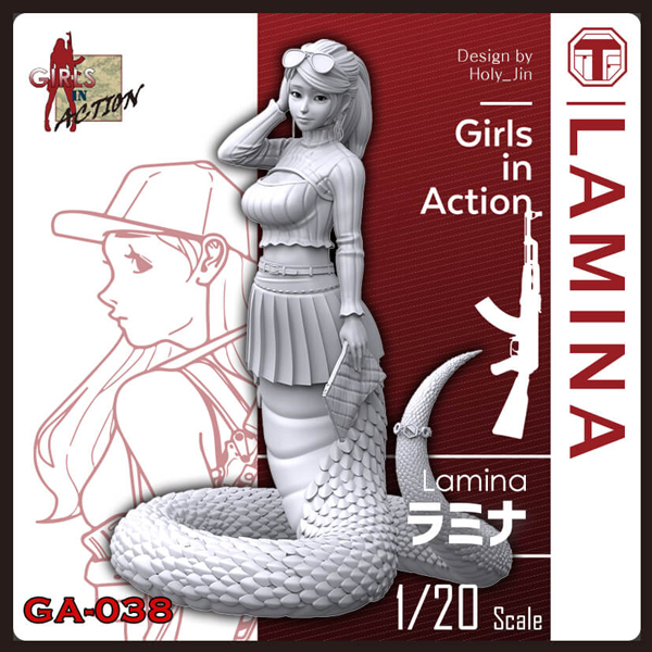 1/24  Girls in Action , Lamina , Resin Figure