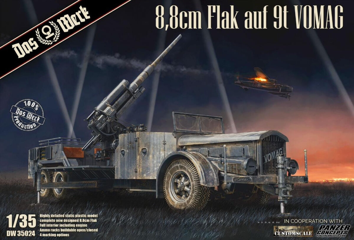 1/35 WWII German 8.8cm Flak Auf 9t Vomag