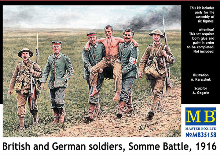 1/35 British & German Soldiers, Somme Battle, 1916