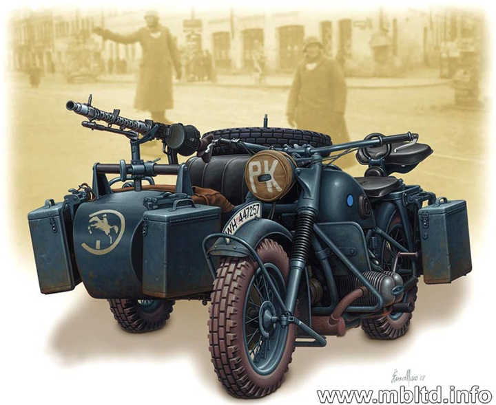 1/35 German Motorcycle , WWII 