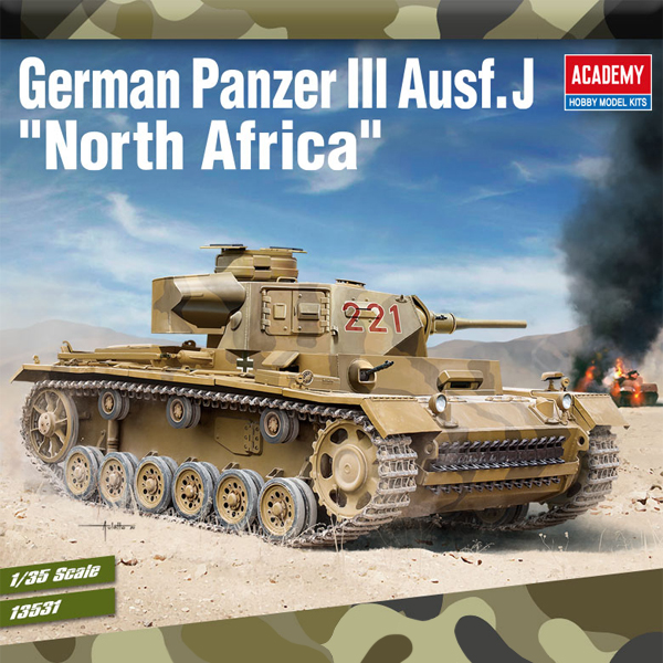 1/35 German Panzer III Ausf.J "North Africa" , Free Shipping By Air