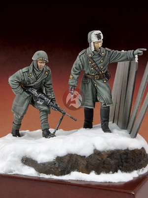 <font color=blue>1/35 Italian Infantryman & Officer Russia WWII,  Free Shipping By Airmail