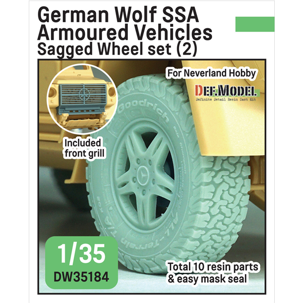 1/35 German Wold SSA Armoured Vehicle Sagged  Wheel Set (2)