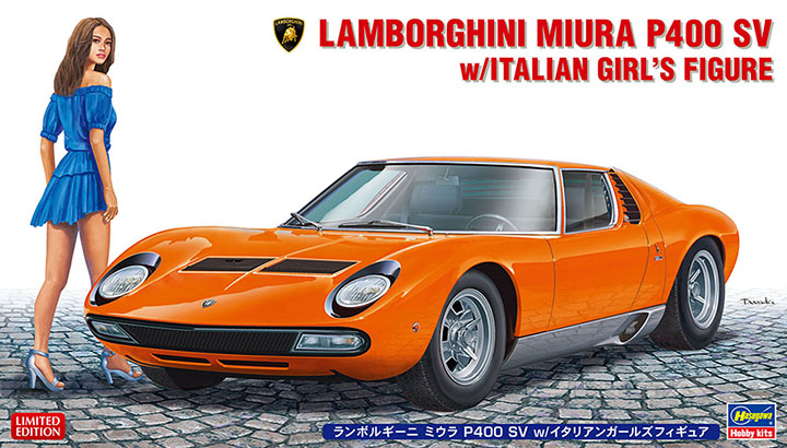 <font color=blue> 1/24 Lamborghini Miura P400 SV w/Figure (Limited Edition)