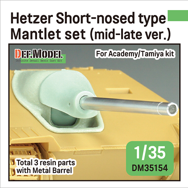 1/35 Hetzer Shot-Nosed Type Mantlet Set (Mid-Late Version) w/Metal Barrel, Free Shipping By Air