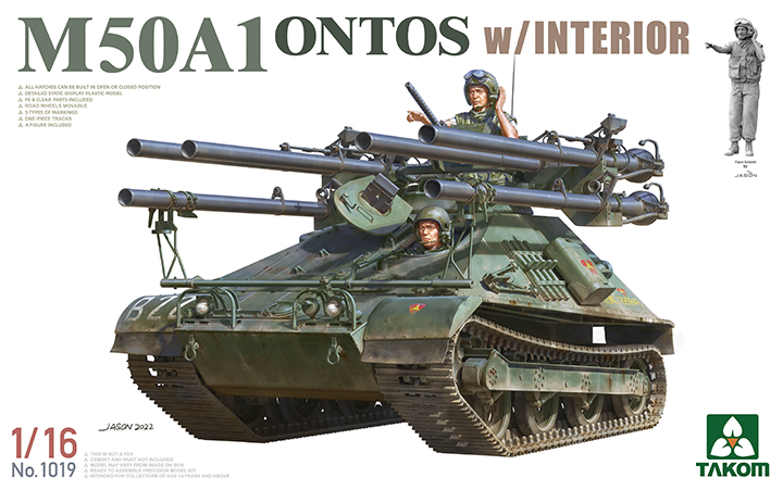 1/16 U.S. M50A1 ONTOS w/Interior, Free Shipping By Air