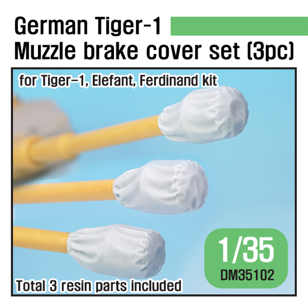 1/35 WWII German Tiger I Muzzle Brake Canvas Cover Set, Free Shipping By Air