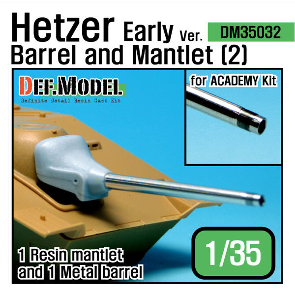 1/35 Hetzer Early Type Metal  Barrel w/Mantlet Set 2, Free Shipping By Air