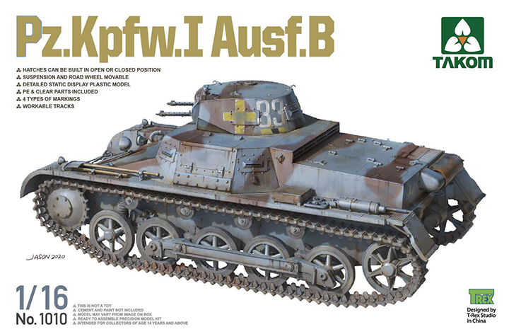 1/16 German Pz.Kpfw.I Ausf.B w/Workable Track, Free Shipping By Air