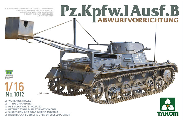 1/16 German Pz.Kpfw.I Ausf.B w/Workable Track, Free Shipping By Air-copy