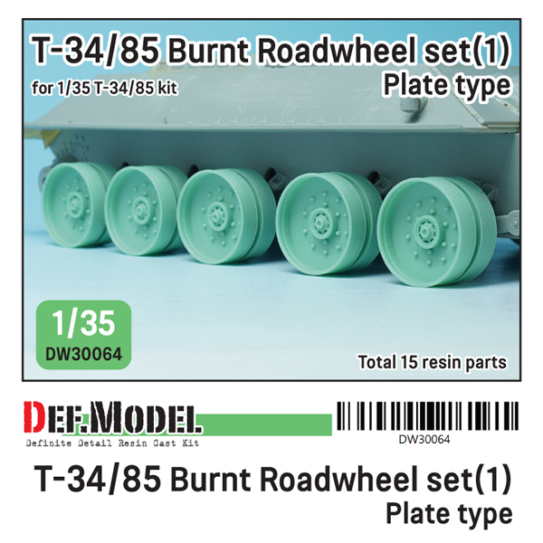 1/35 T-34/85 Burnt Spider Type Roadwheel Set 1, Free Shipping By Air
