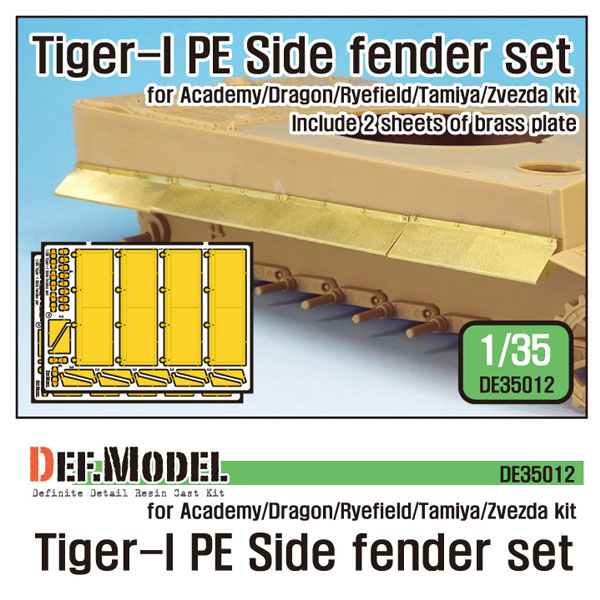 1/35 Tiger I PE Side Fender Set, Free Shipping By Air
