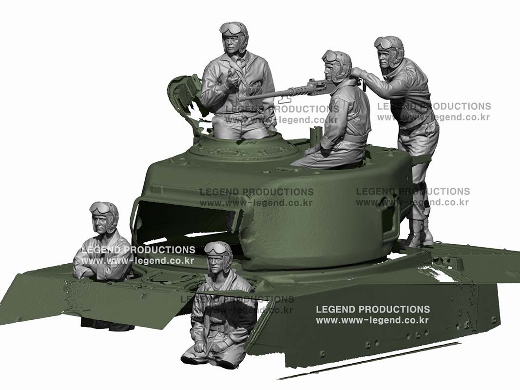 1/35 WWII US Tank Crew Set, Free Shipping By Air