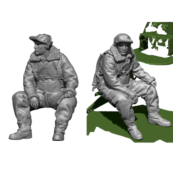 1/32 WWII US Bomber Radio Operator (Flight Engineer), Free Shipping By Air