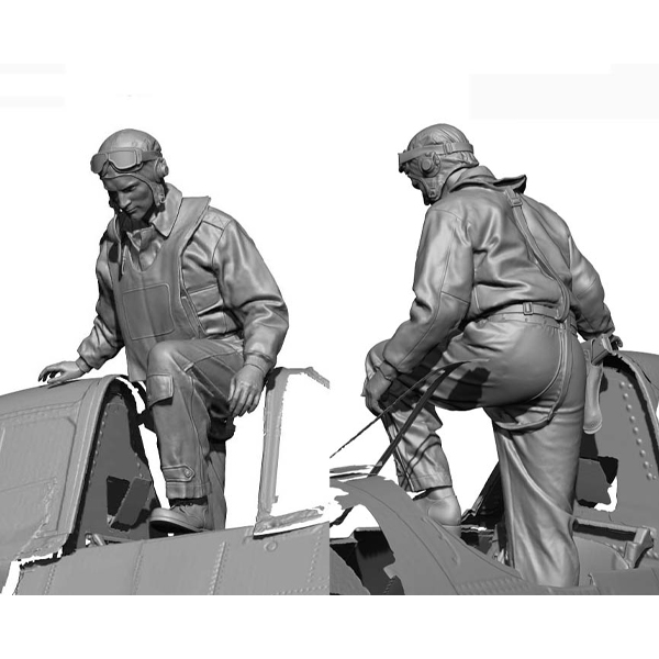 1/18 WWII US Navy Pilot  (Boarding), Free Shipping By Air