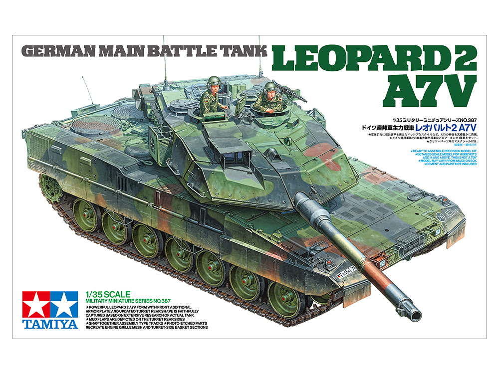 1/35 German MBT Leopard 2A7V w/2 Figures, Free Shipping By Air