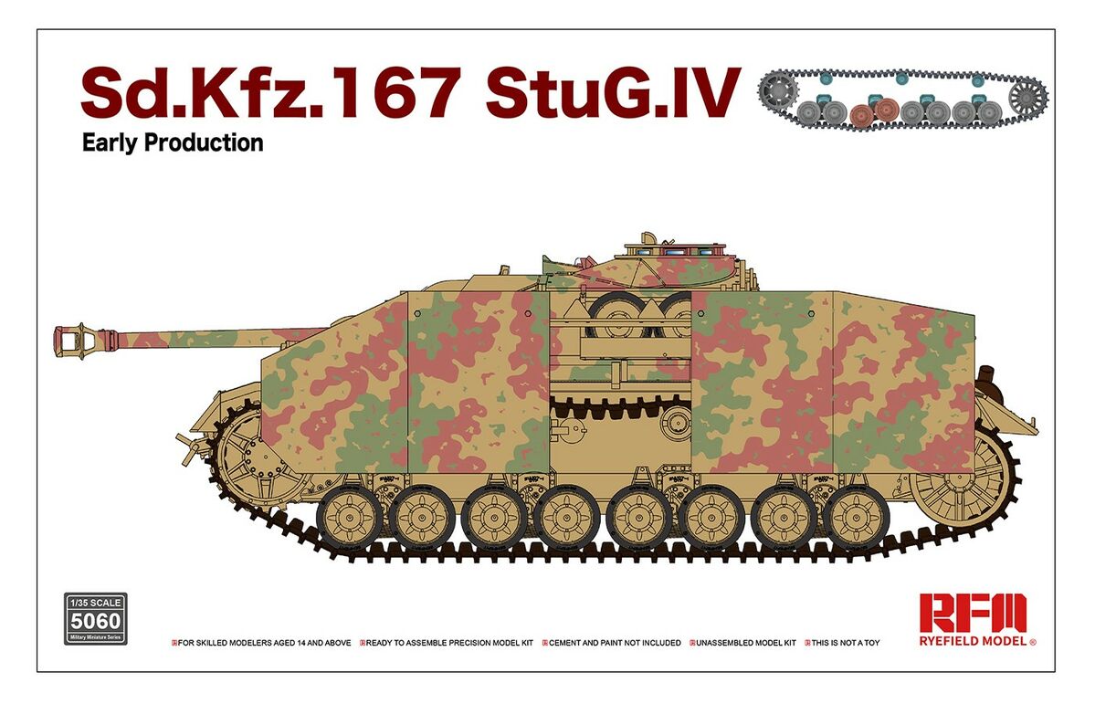 1/35  Sd.Kfz. 167 StuG IV Early Production w/Workable Tracks, Free Shipping By Air