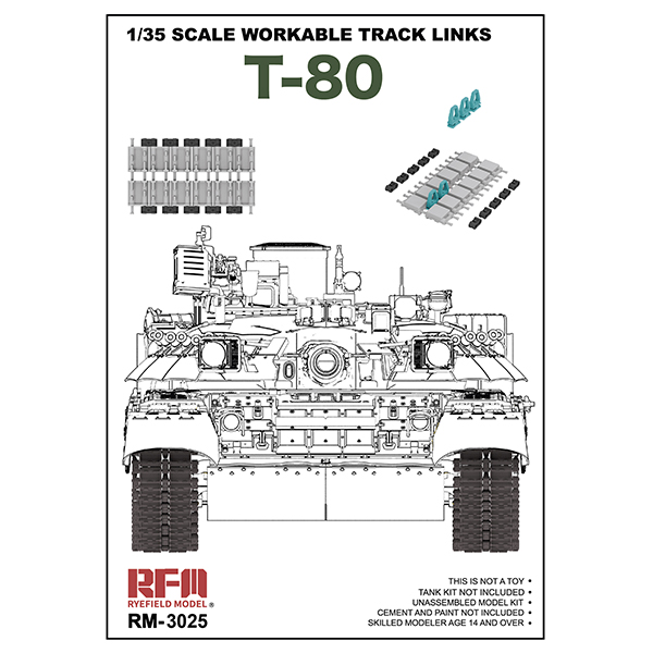 1/35 Workable Track for T-80, Free Shipping By Air