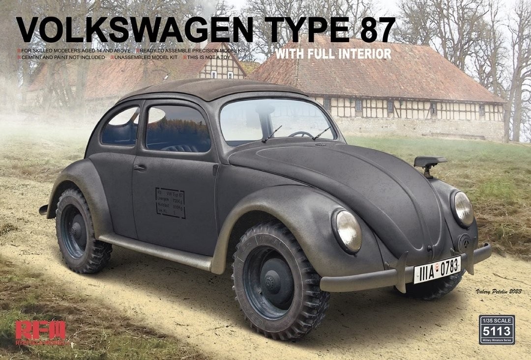 1/35 Volkswagen Type 87 w/Full Interior, Free Shipping By Air