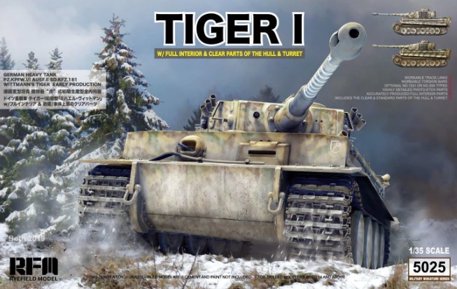 <font color=red>1/35 Tiger I Early w/Full Interior , Free Shipping By Air