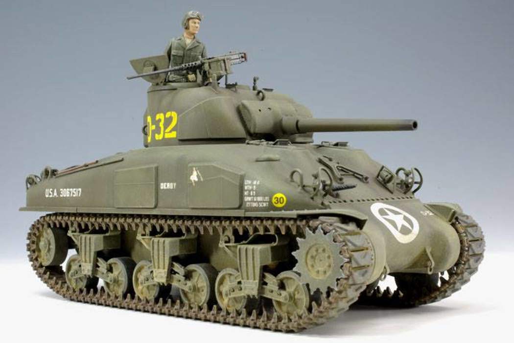 <font color=blue>1/35 U.S. M4A1 Sherman Late w/Hedgerow Cutter, Free Shipping By Air 