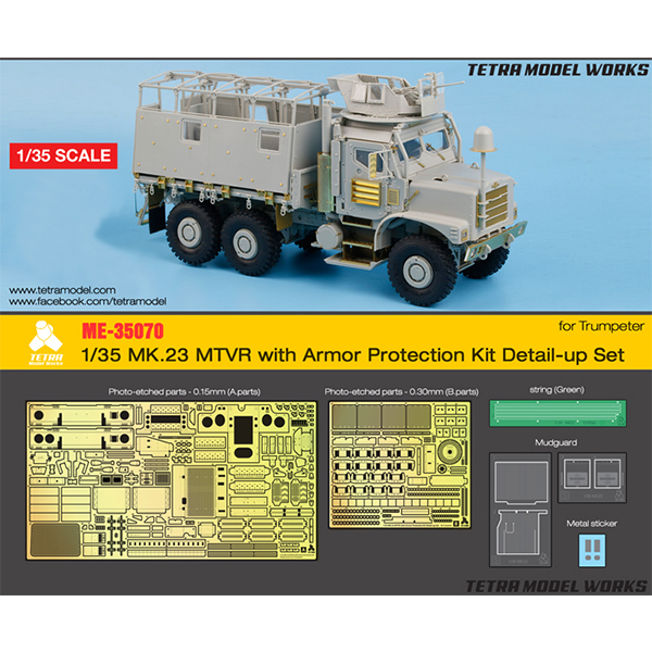 1/35 MK.23 MTVR w/Armor Protection Kit Detail Up Set, Free Shipping By Air