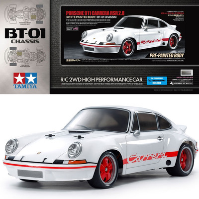 <font color=Blue>1/10 R/C Prosche 911 Carrera RSR 2.8 White Pre-Painted Body, Free Shipping By Air-copy